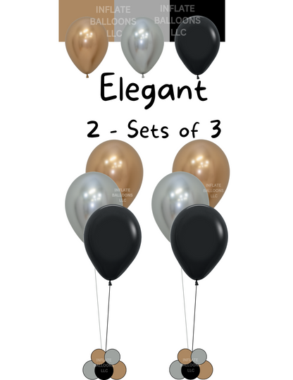 Elegant - 2 Sets of 3 Latex Bunches