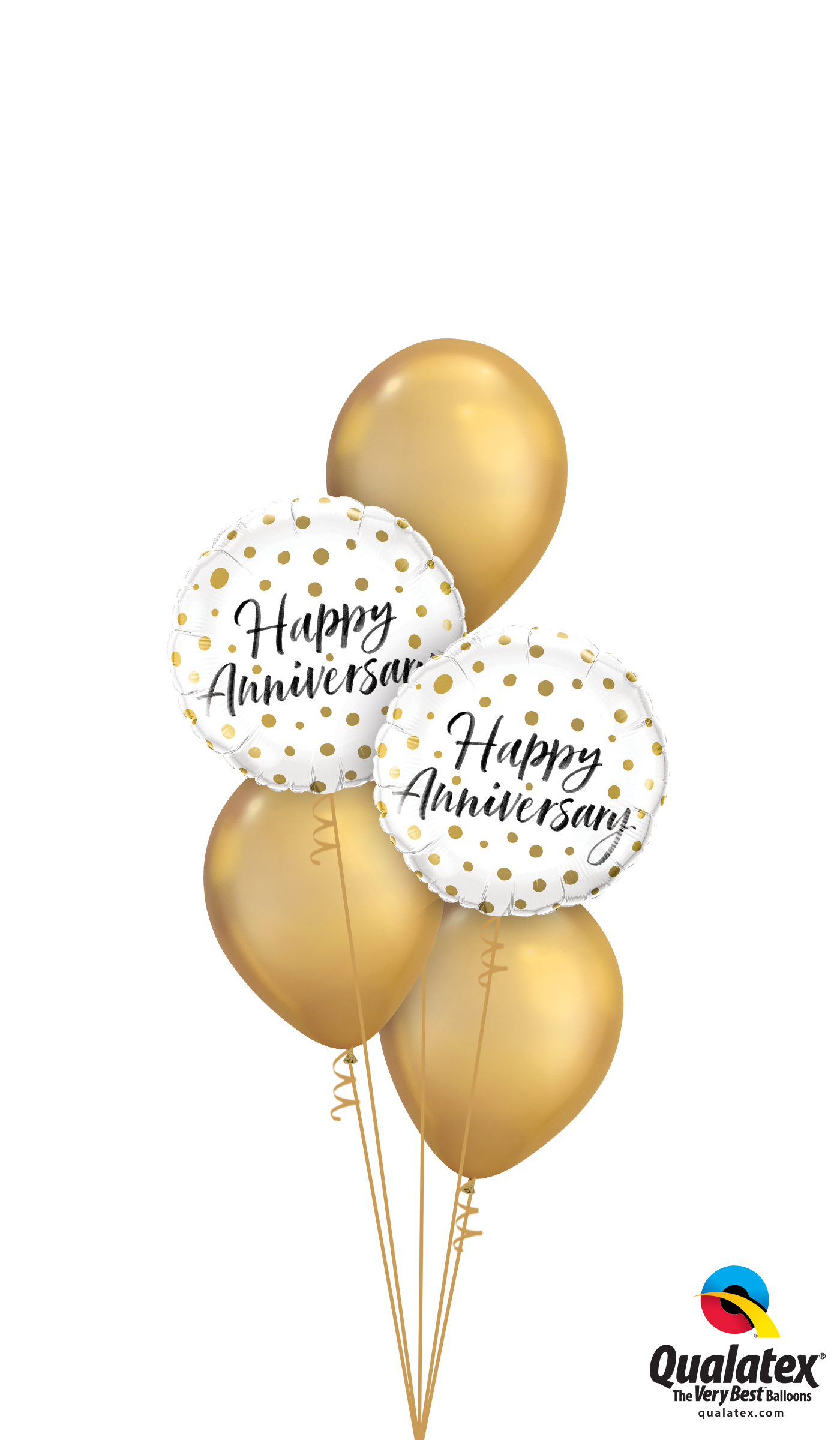 Chrome Gold Happy Anniversary Bouquet