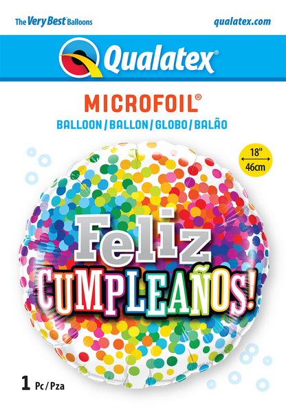 Feliz Cumpleaños - Confeti Arcoiris