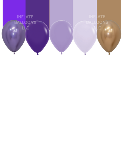 Purples + Gold - Latex Bunch