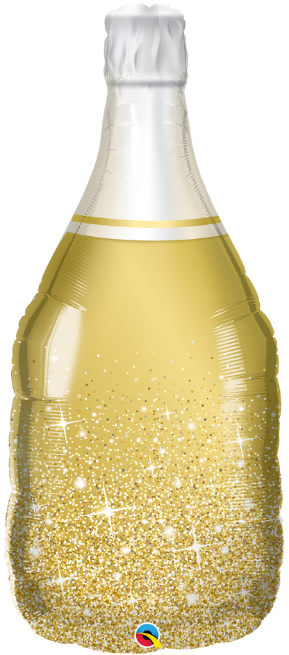 Golden Bubbly Wine Bottle - SuperShape