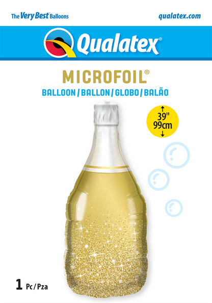Golden Bubbly Wine Bottle - SuperShape