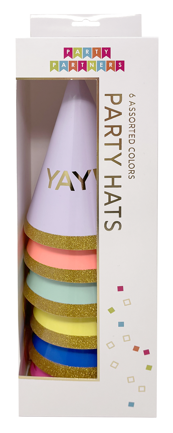 YAY! Party Hats - 6 count