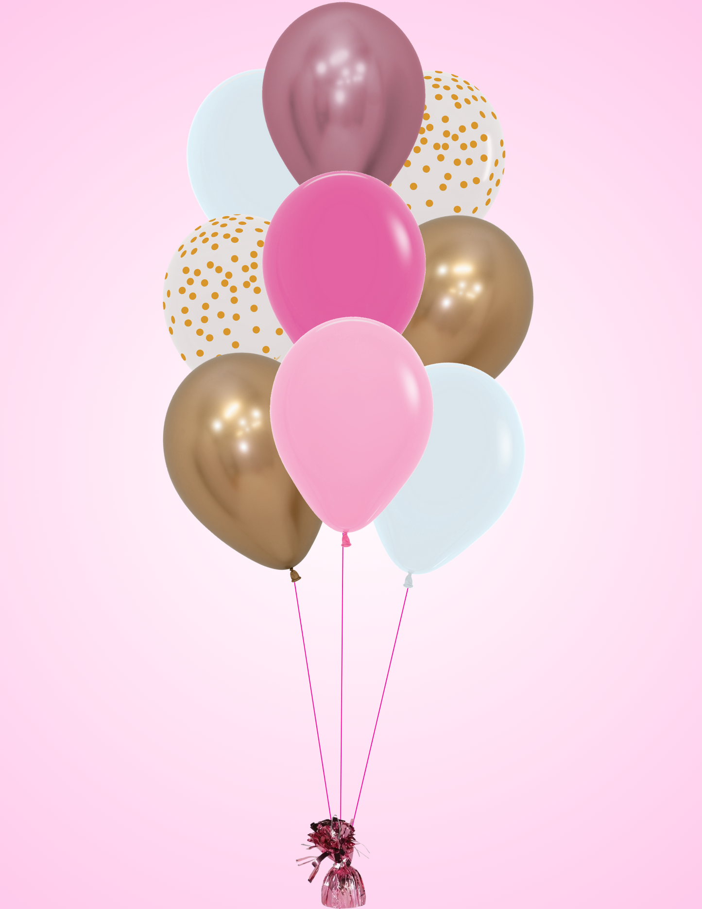 Gold & Pink Confetti - Latex Bunch