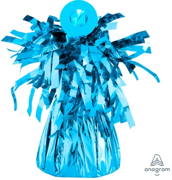 Light Blue Foil Fringe Balloon Weight