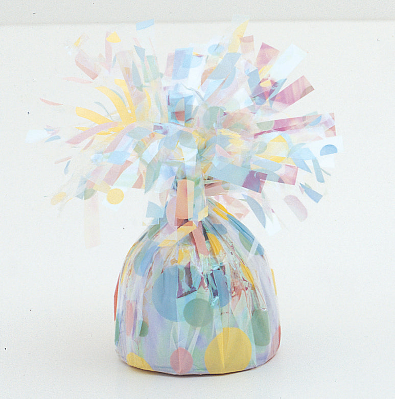 Polka Dot Foil Fringe Balloon Weight