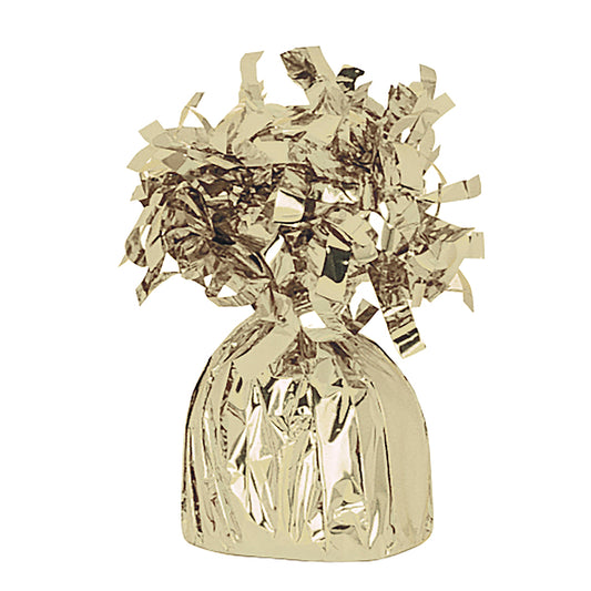 White Gold Foil Fringe Balloon Weight