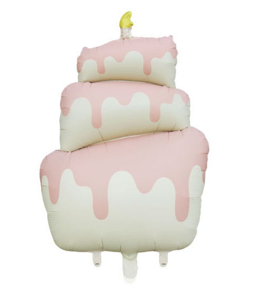 37" Pink Matte Birthday Cake