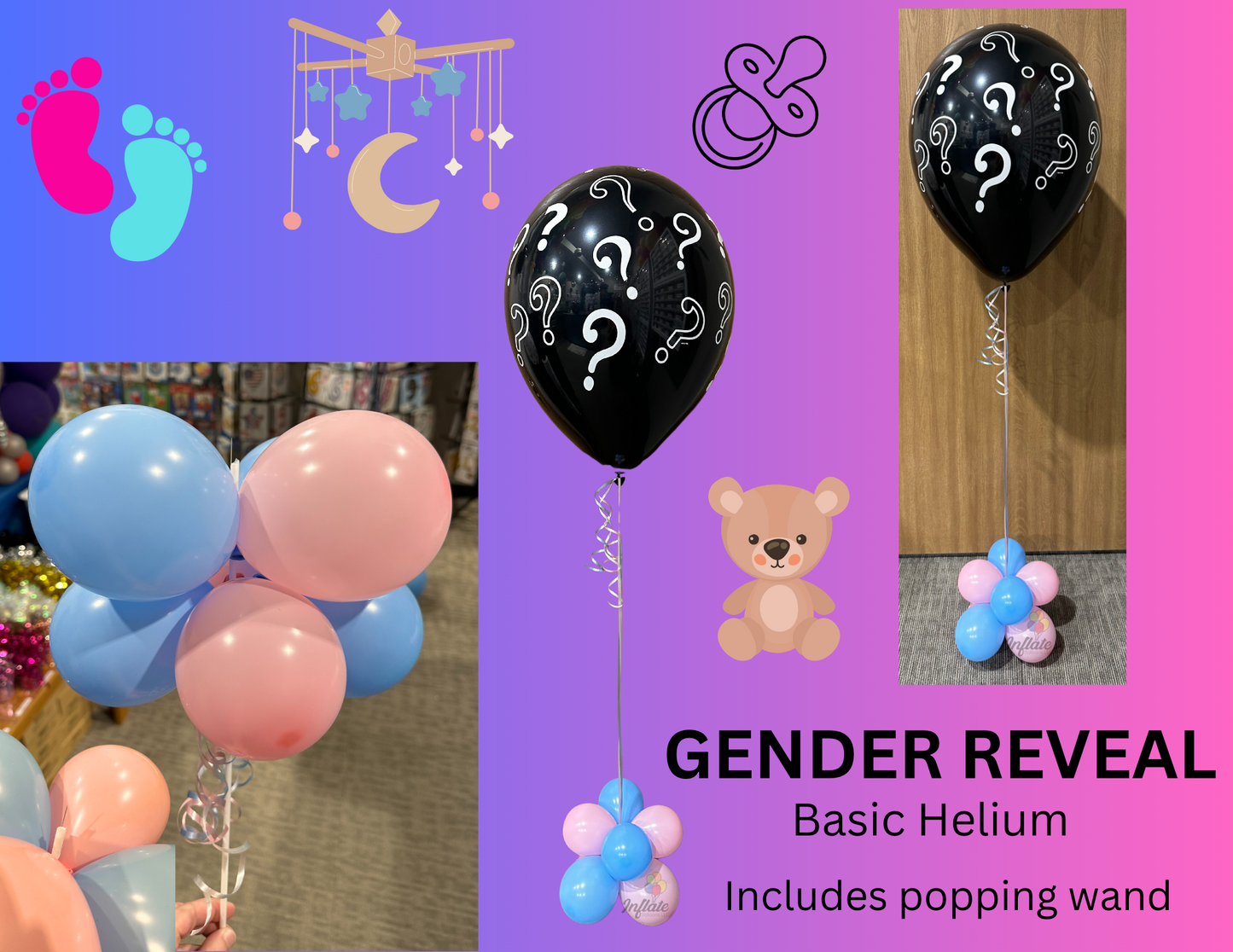 Jr Helium Gender Reveal Pop-able