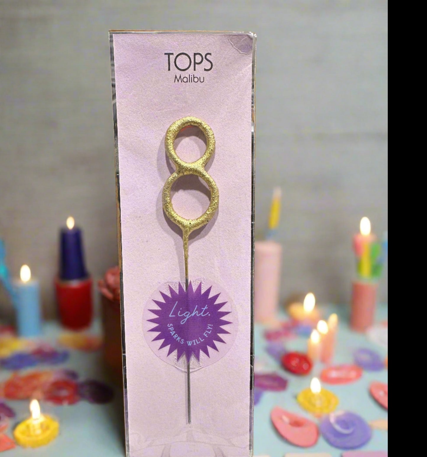 Mini Gold Number Sparkler - Candle Wand