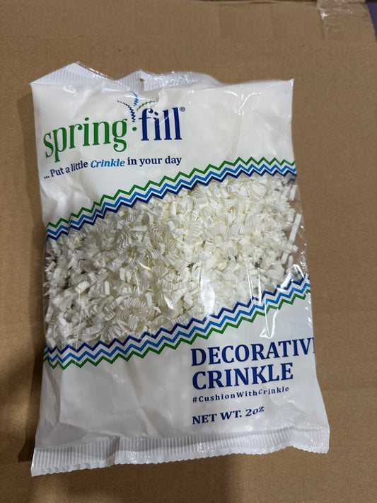 White - 2oz Bag Crinkle Cut Paper Shred