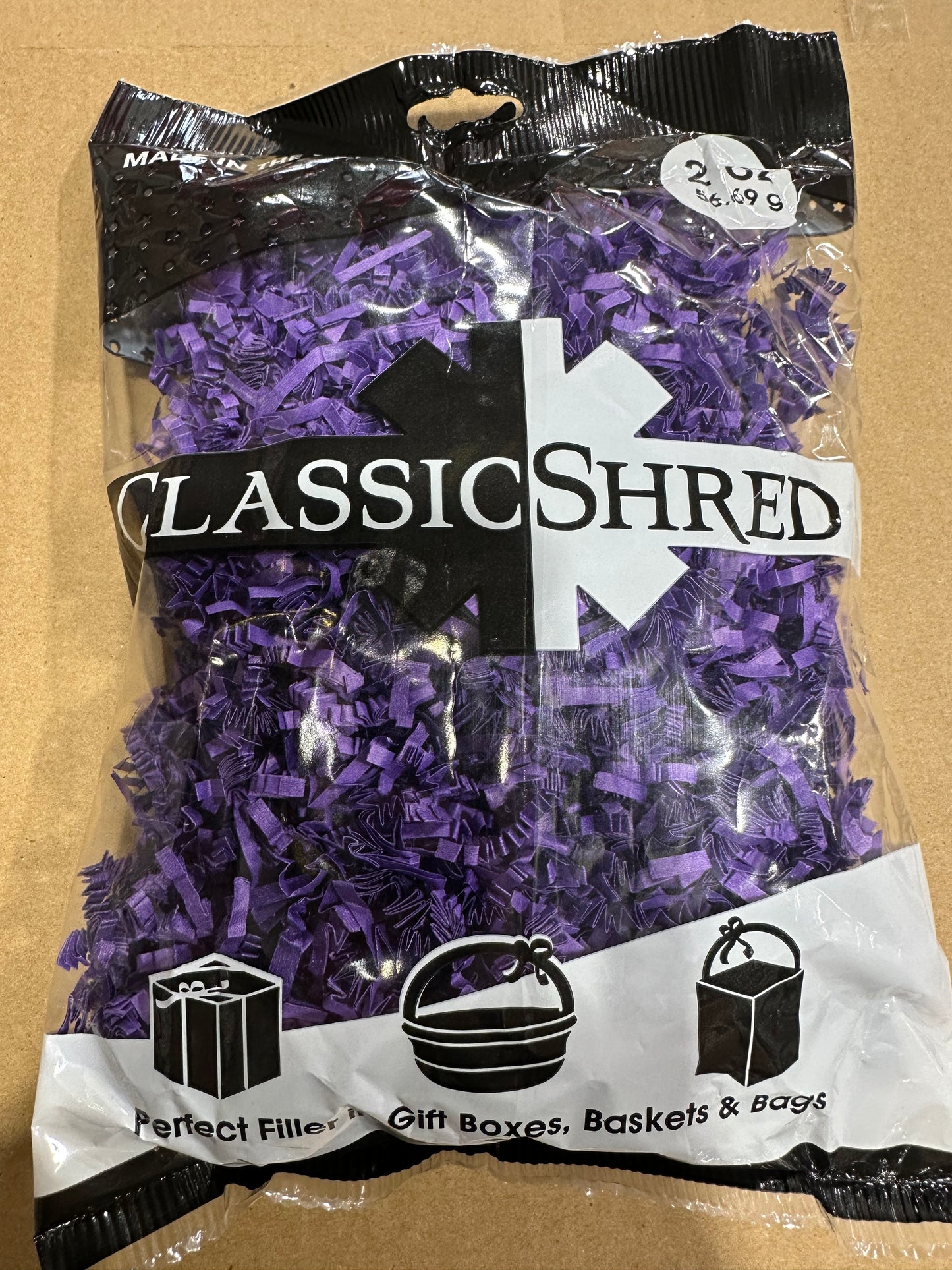 Purple Violet - 2oz Bag Crinkle Cut Paper Shred