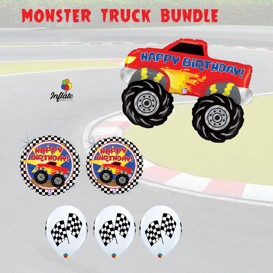 Monster Truck Mixed Balloon Bouquet Bundle