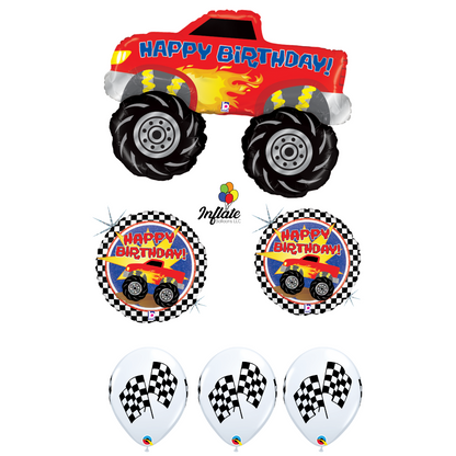 Monster Truck Mixed Balloon Bouquet Bundle