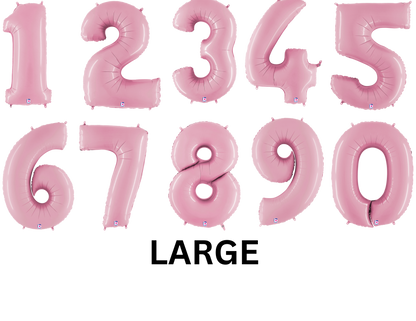 Large Pastel Pink Numbers