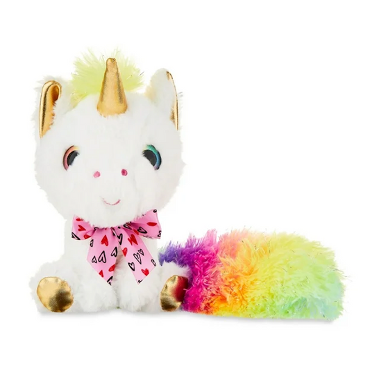 Multi-Color Big Tail Unicorn  - Valentine’s Plush