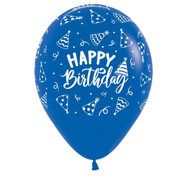 11" Latex - Happy Birthday Party Hats