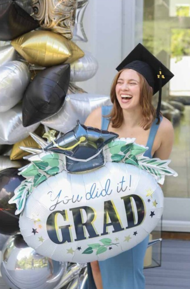 34" Satin You Did It Ivy Grad SuperShape Foil Balloon