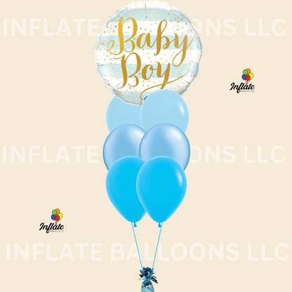 Baby Boy Balloon Bouquet Bundle