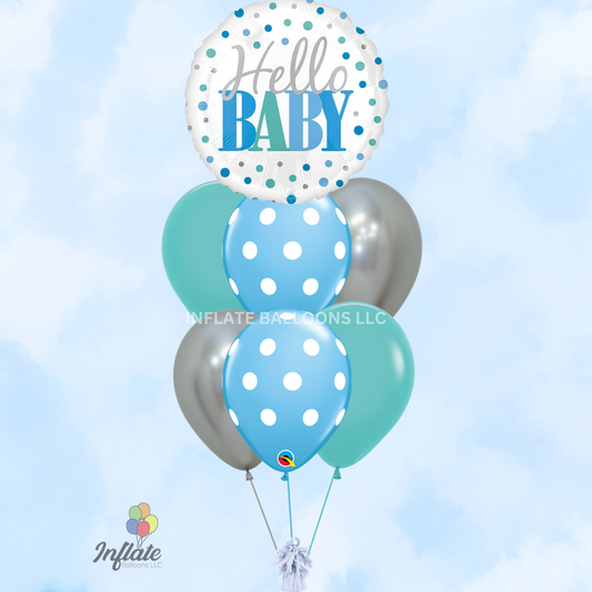 Hello Baby Boy - Polka Dot Bouquet