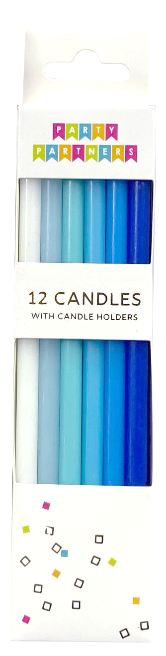 Blue Gradient 12 Candle Set