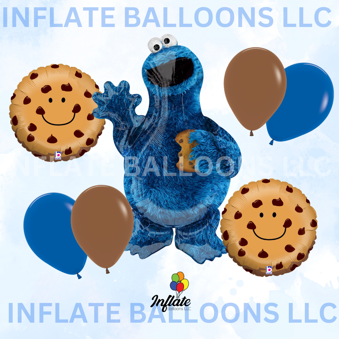 Cookie Monster Balloon Bouquet Bundle