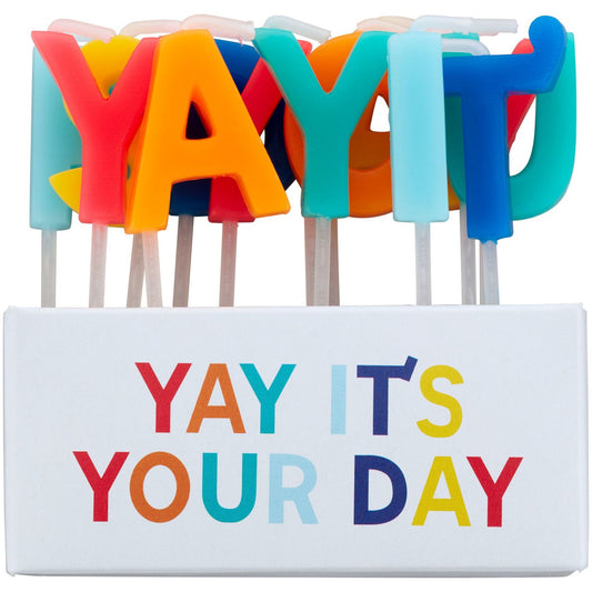 “Yay It's Your Day" Birthday Candle Pick Set, 13-Count