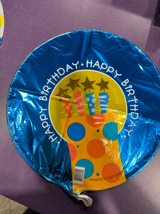 Happy Birthday - Blue Present & Candles