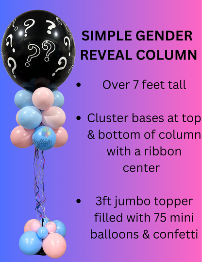 Simple Gender Reveal Column Pop-able