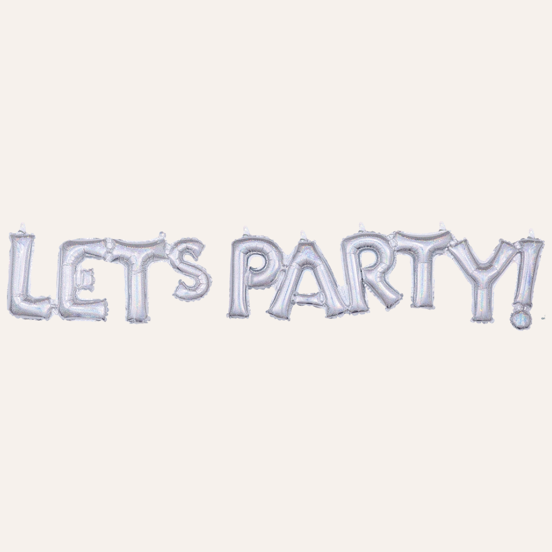 Premier Inflate Let's Rave Let's Party! - Air - Filled Balloon Banner Phrase – Inflate Balloons