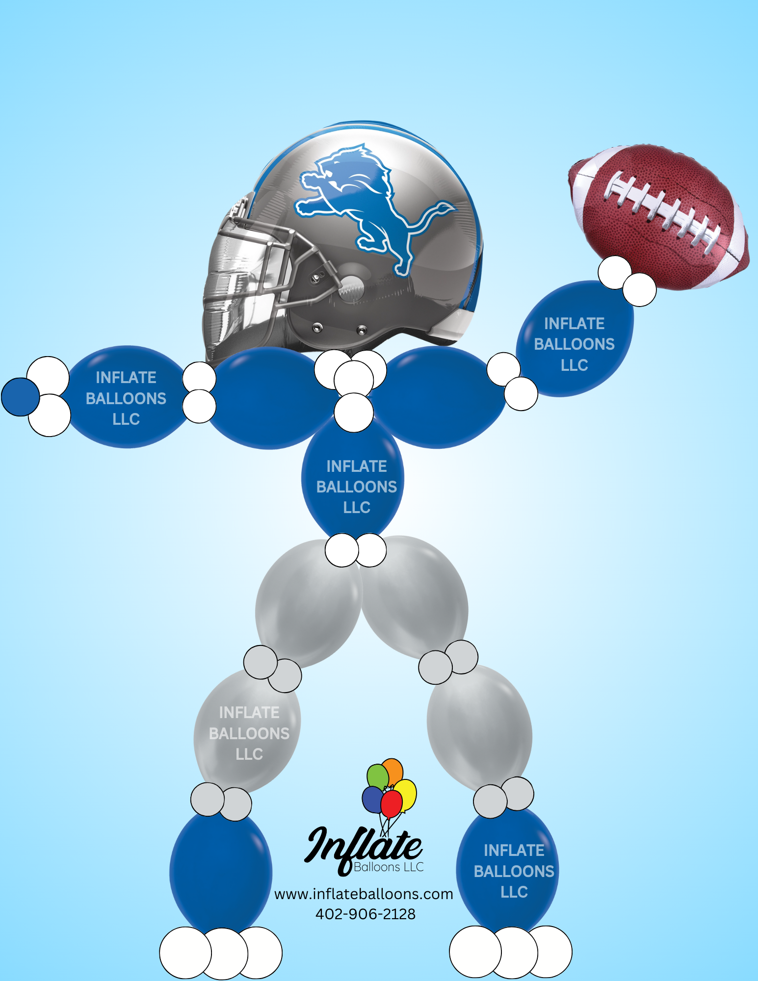 balloon animal football helmet Lifesize