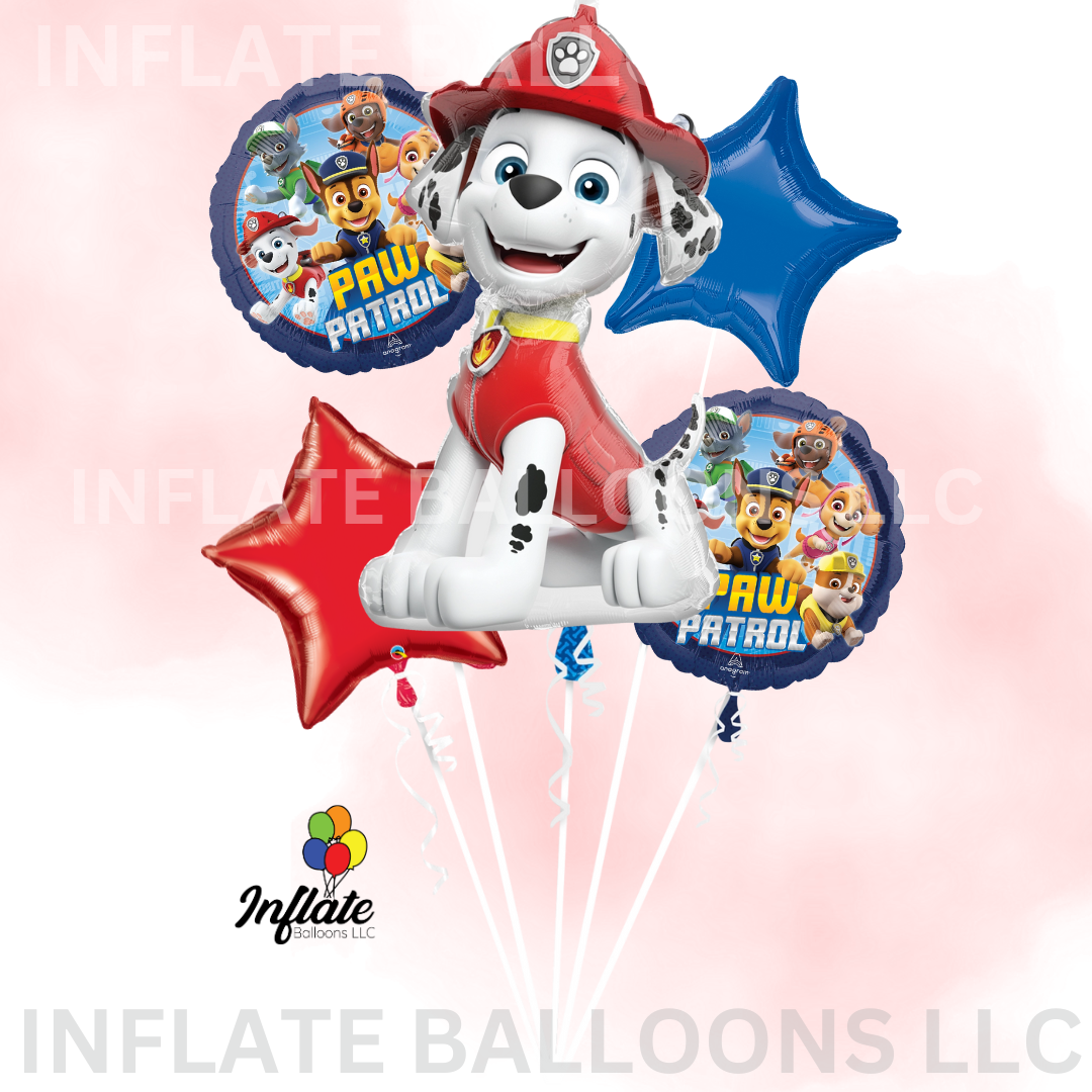 Paw Patrol Marshall Foil Balloon Bouquet Bundle