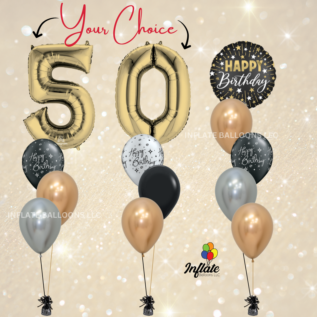 Elegant Gold Numbers & Birthday Bundles