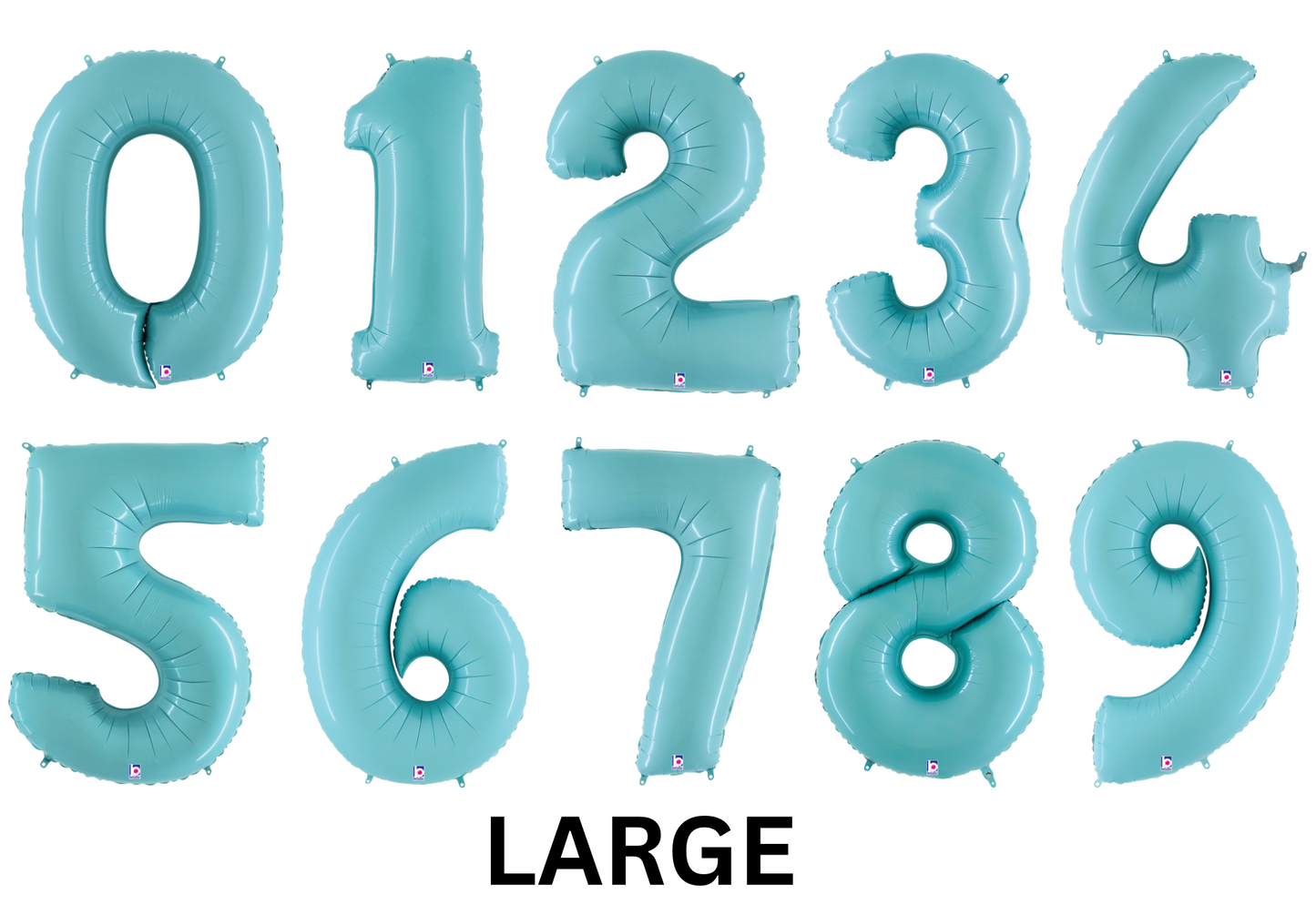 Large Pastel Blue Numbers