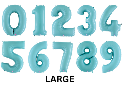 Large Pastel Blue Numbers