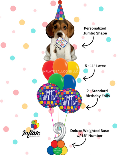 Puppy Jumbo Personalized Birthday Bouquet