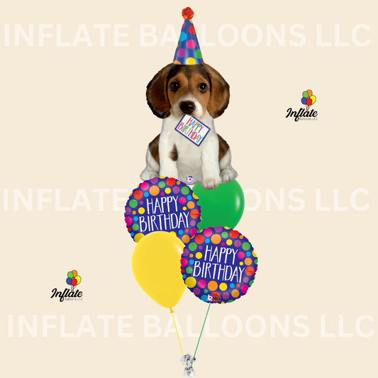 Birthday Pup Balloon Bouquet Bundle