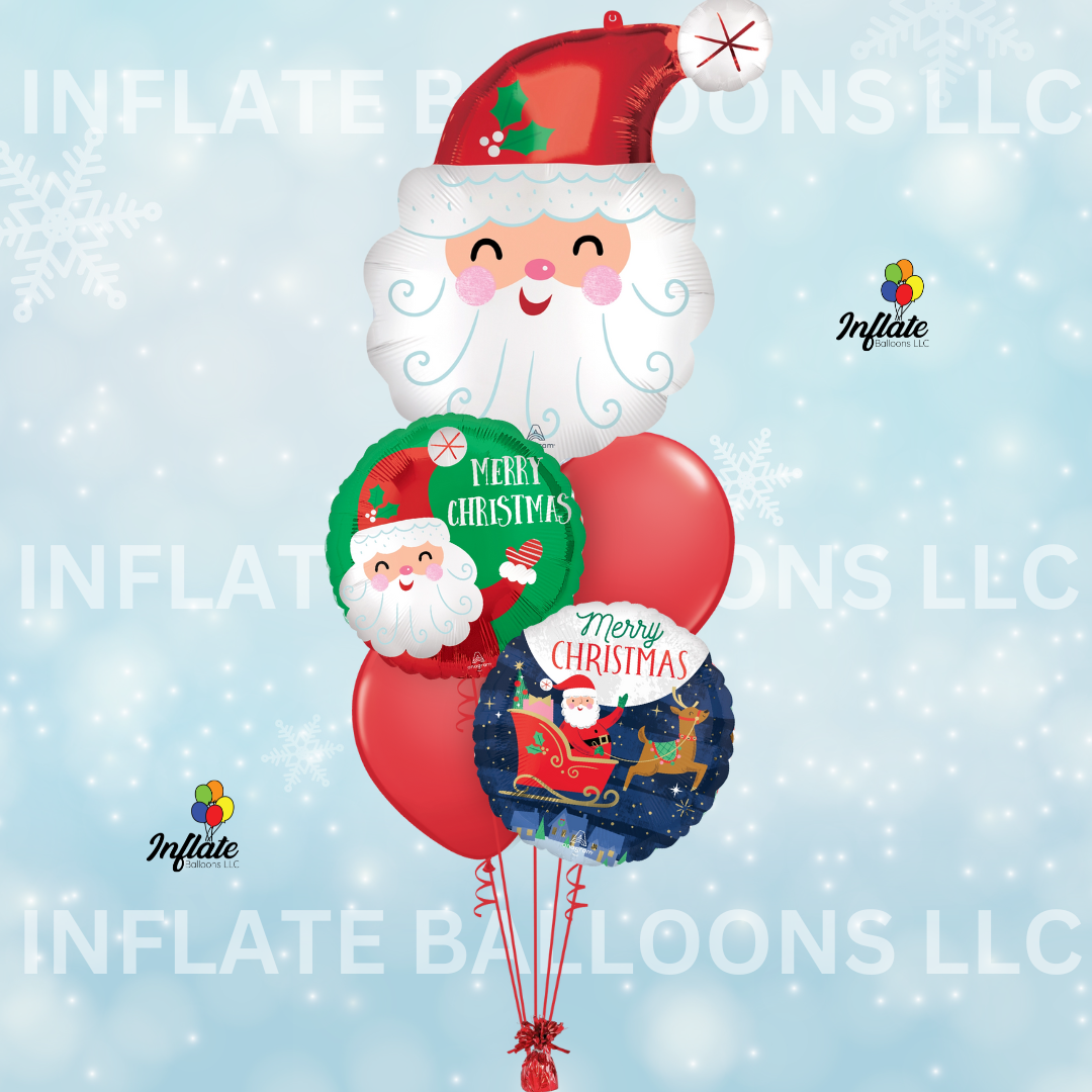 Party on, Santa! Balloon Bouquet Bundle – Inflate Balloons