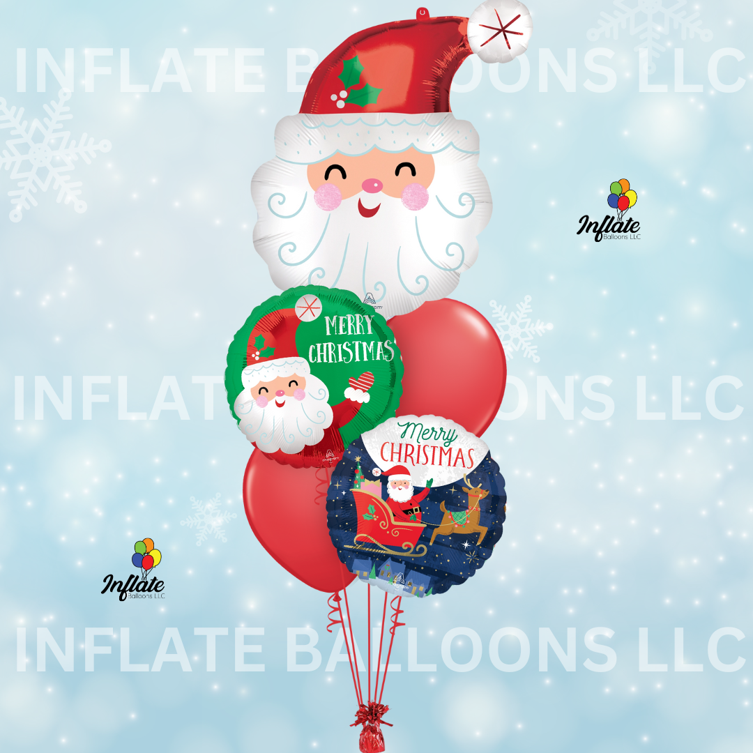 Party on, Santa! Balloon Bouquet Bundle