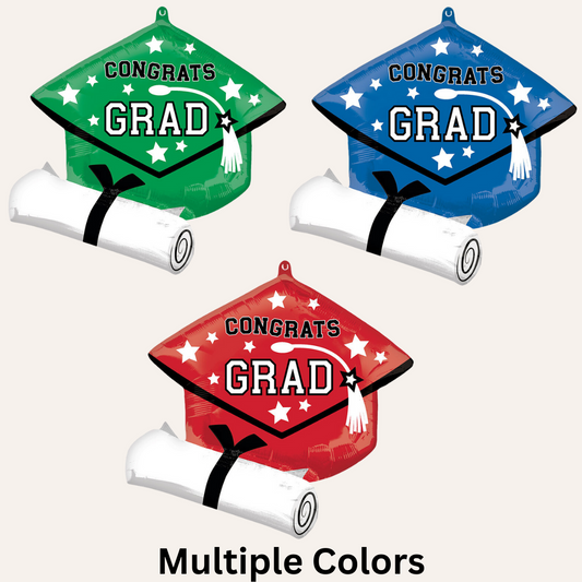 Congrats Grad Hat & Diploma - SuperShape