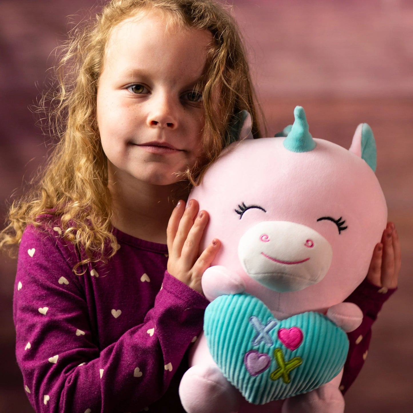 XOXO 10.5" Squishy Valentine's Unicorn - Stuffed Animal