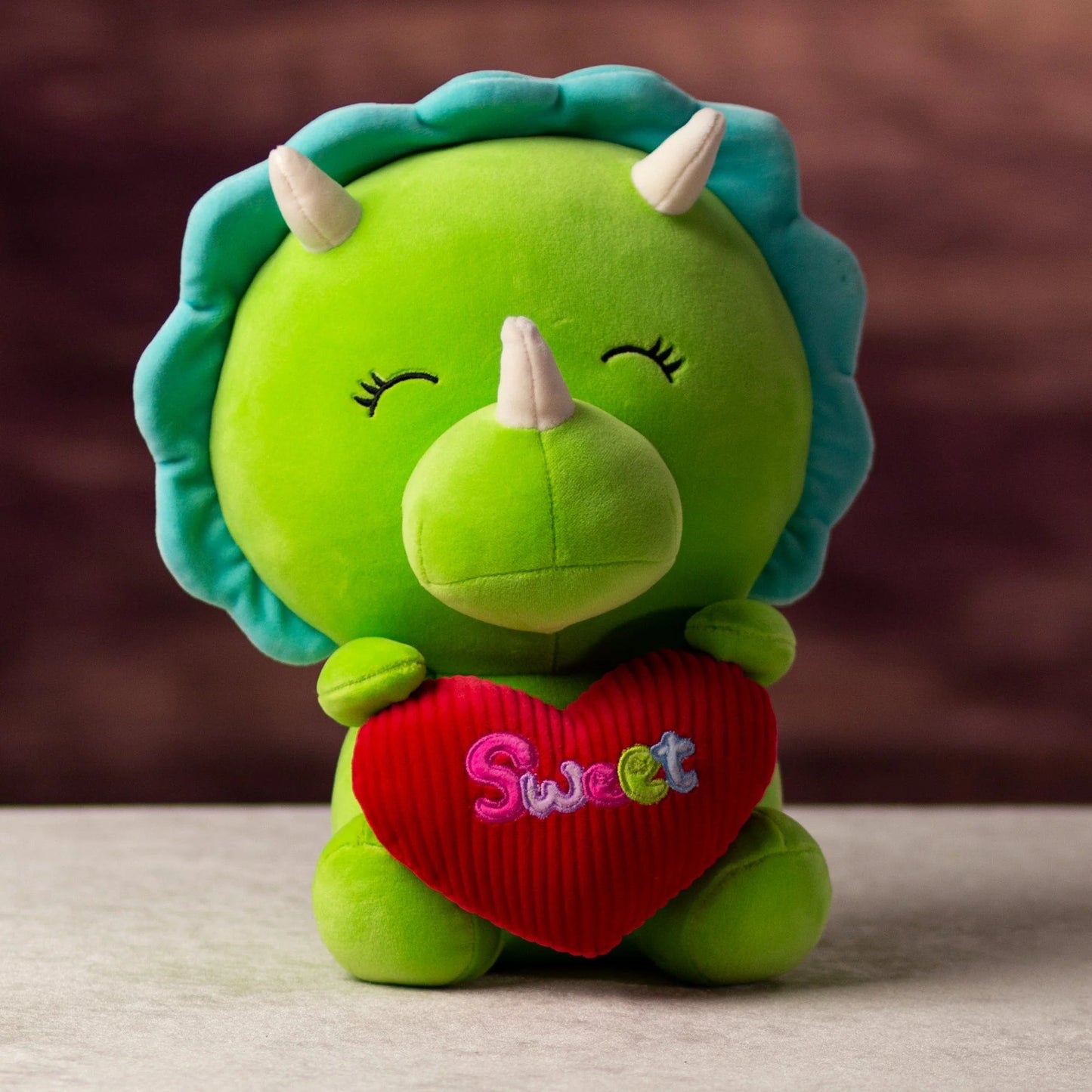 Sweet 10.5" Squishy Valentine's Dino - Stuffed Animal