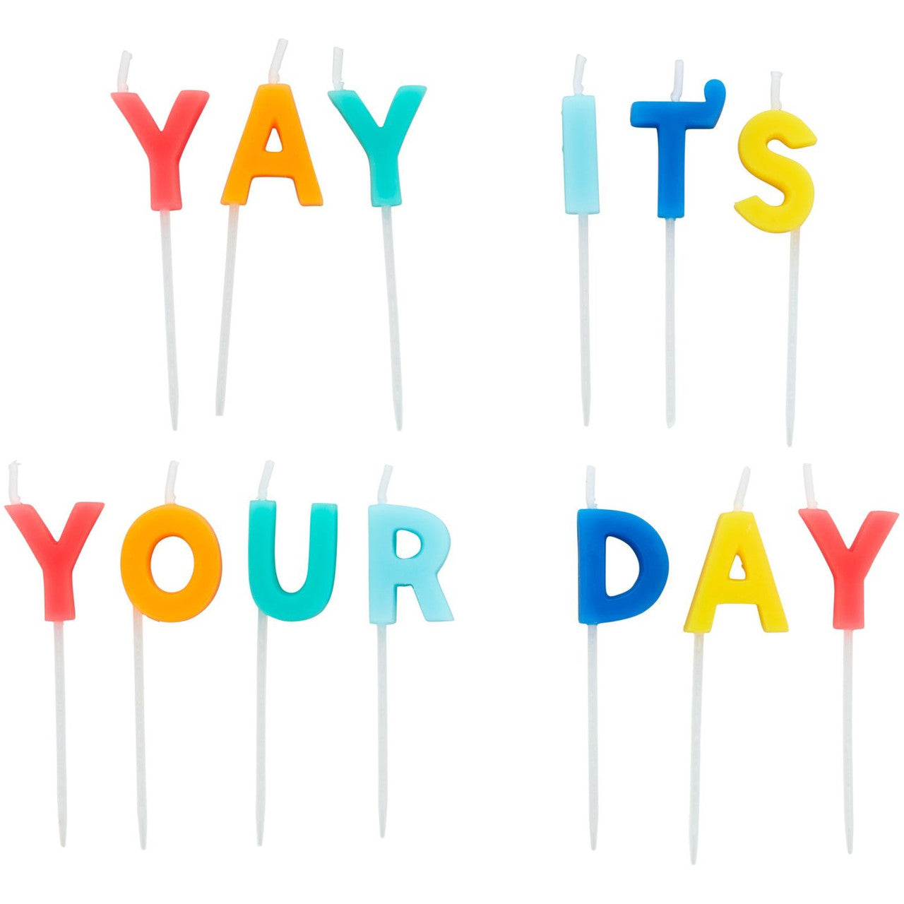 “Yay It's Your Day" Birthday Candle Pick Set, 13-Count