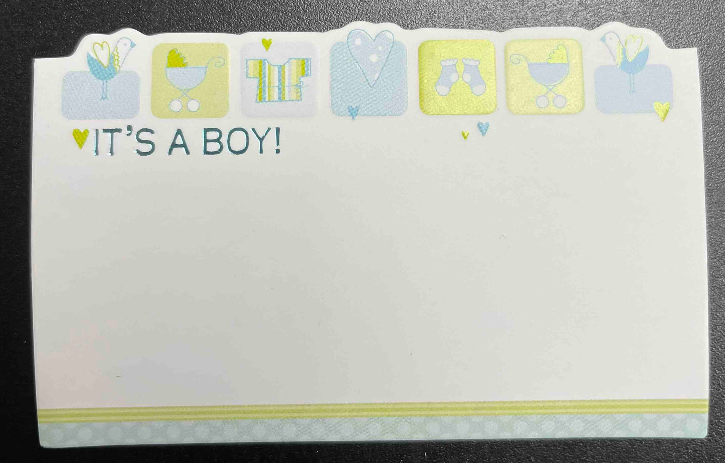 It's A Boy Enclosure Card
