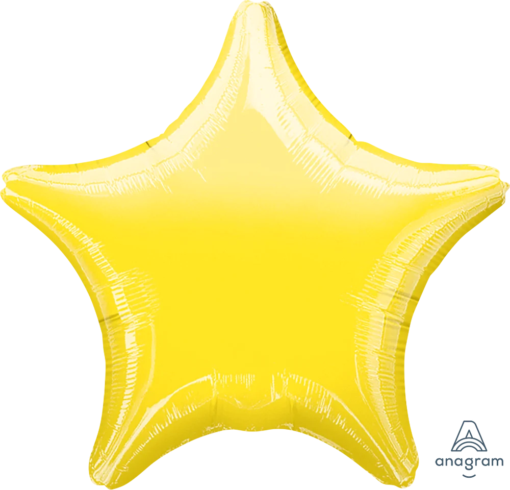 17" Metallic Yellow Star Foil