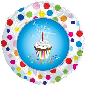 Happy Birthday - Dots & Cupcake