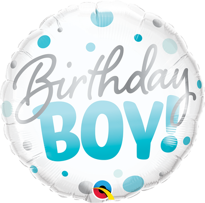 Birthday Boy Blue Dots