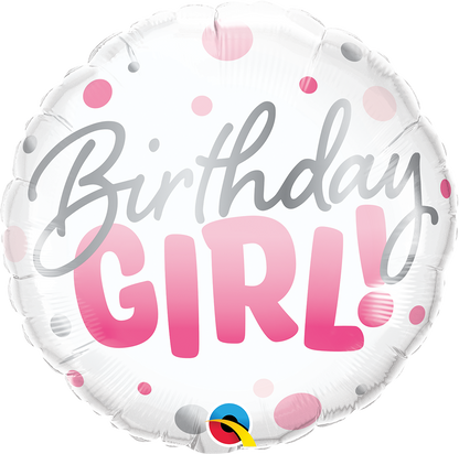 Birthday Girl Pink Dots