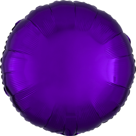 17" Metallic Purple Circle Foil