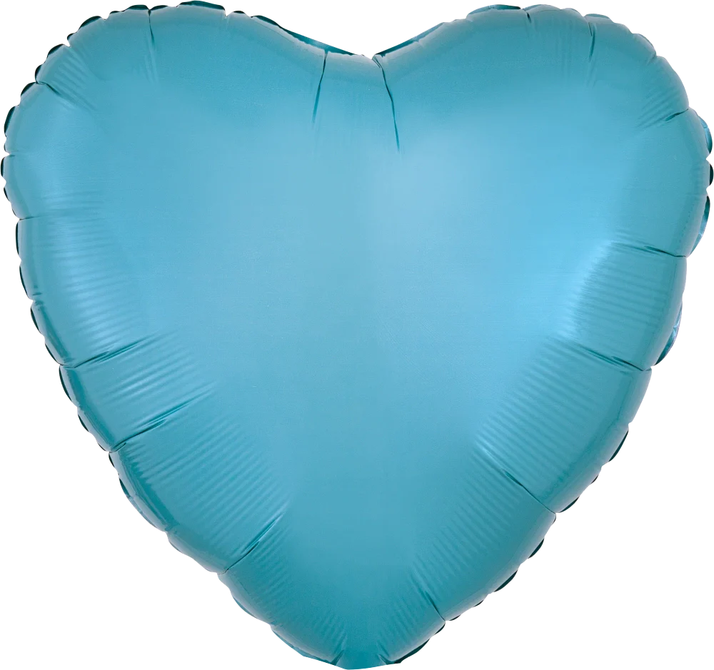 17" Caribbean Blue Heart Foil